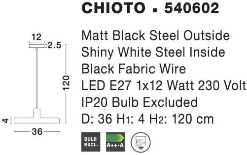 Skandinavsky luster Chioto 36