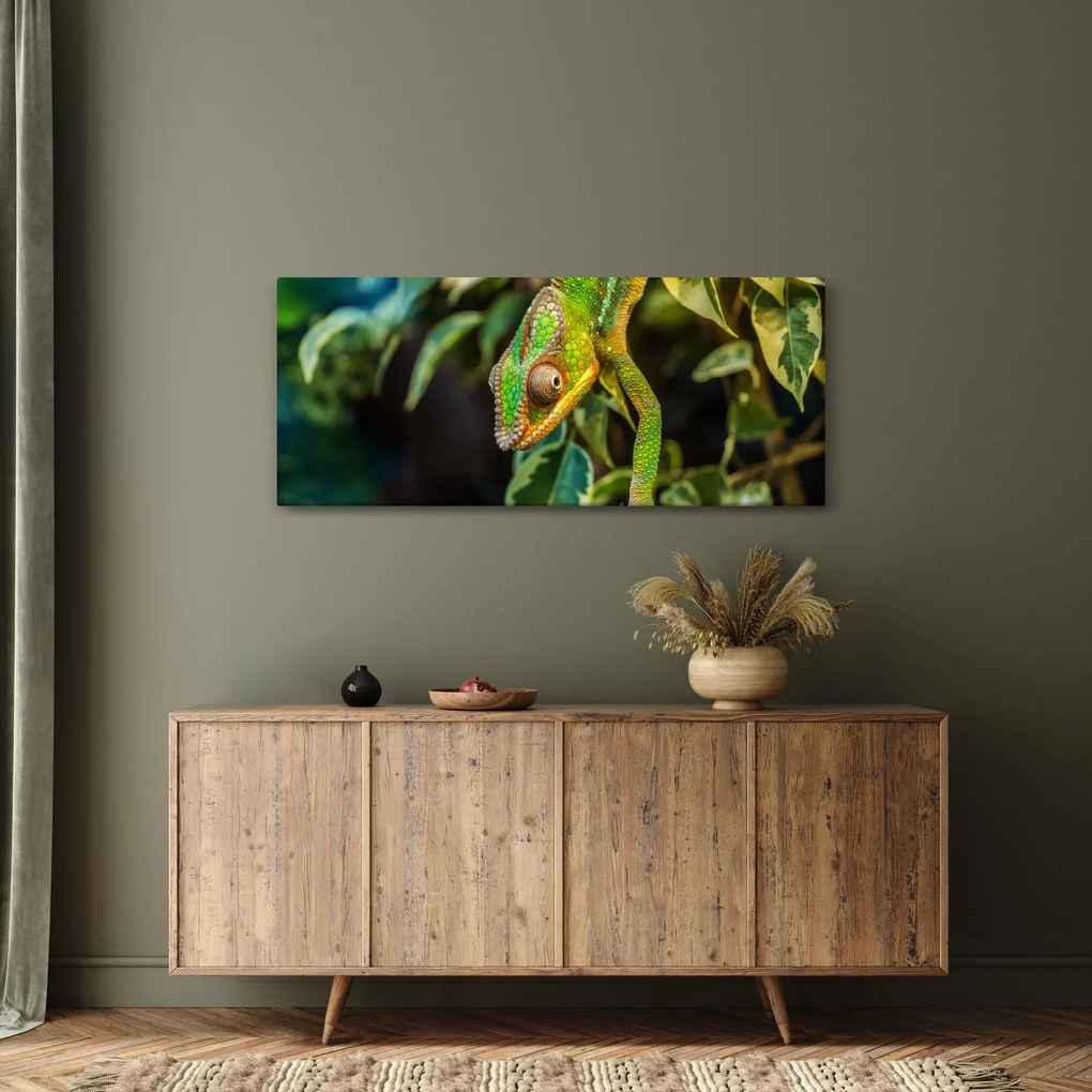 Obraz chameleóna (120x50 cm)
