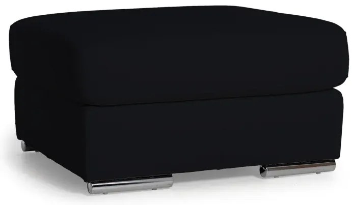 Kožený taburet LOREN II, tm. modrá (madras - 106 dark blue)