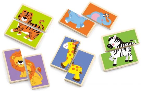 Zodpovedajúce puzzle Viga 50842 divoké zvieratká