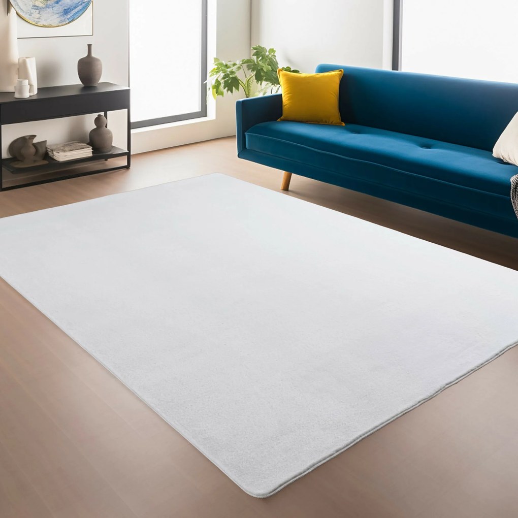Ayyildiz, Kusový koberec Joy 1400 white, 160x220, biela, chodba / predsieň