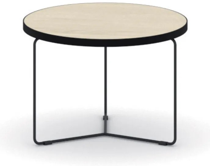 Okrúhly konferenčný stôl TENDER, priemer 50 cm, dub prírodný