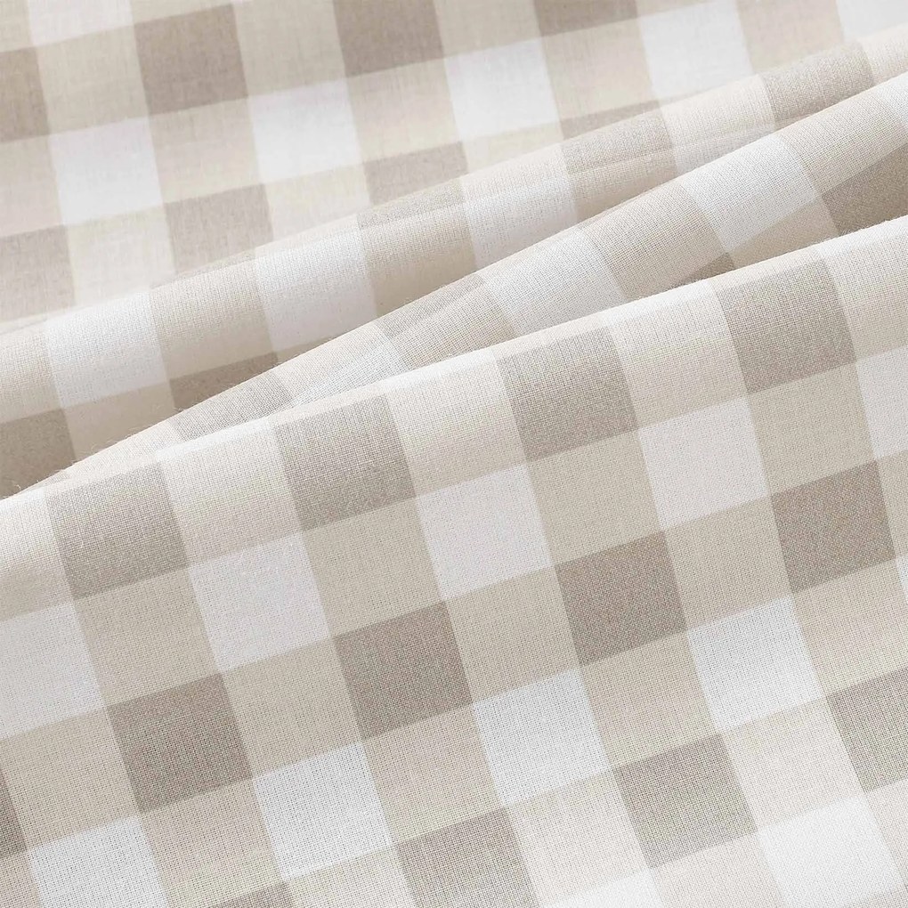 Goldea hranatý obrus 100% bavlnené plátno - latte kocky 80 x 80 cm