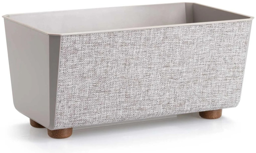 PLASTOVÝ KVETINÁČ SALVIA TX 28,5X17 CM BÉŽOVÁ