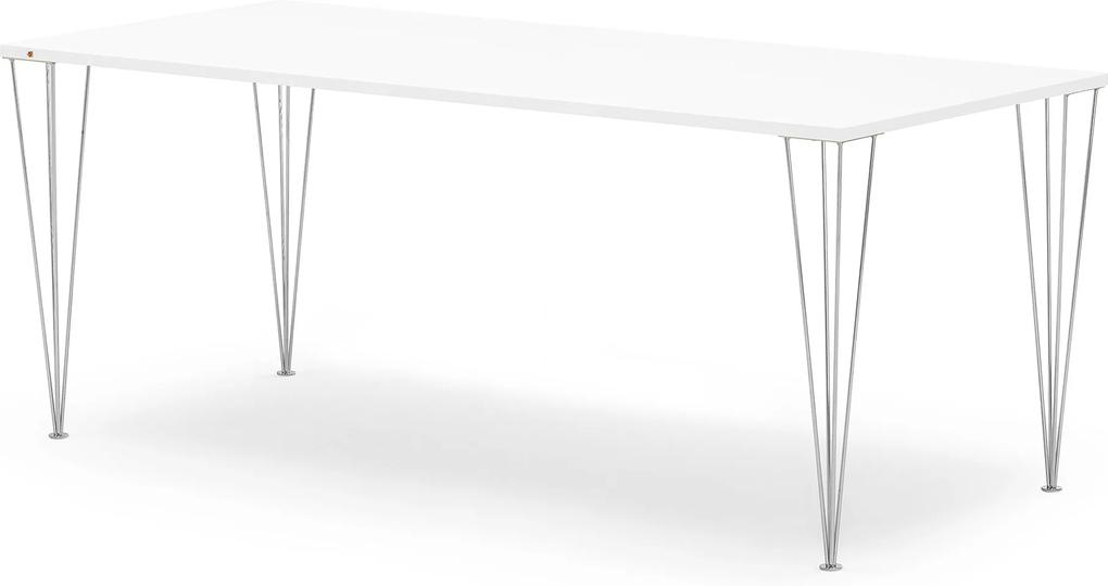 Jedálenský stôl Zadie, s HPL povrchom Š 2000 x H 800 x V 735 mmm, biela