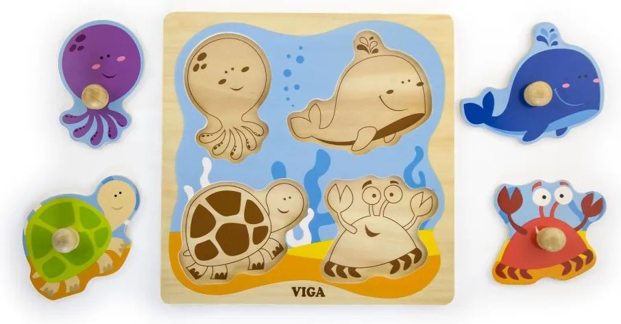 Viga drevené puzzle - more