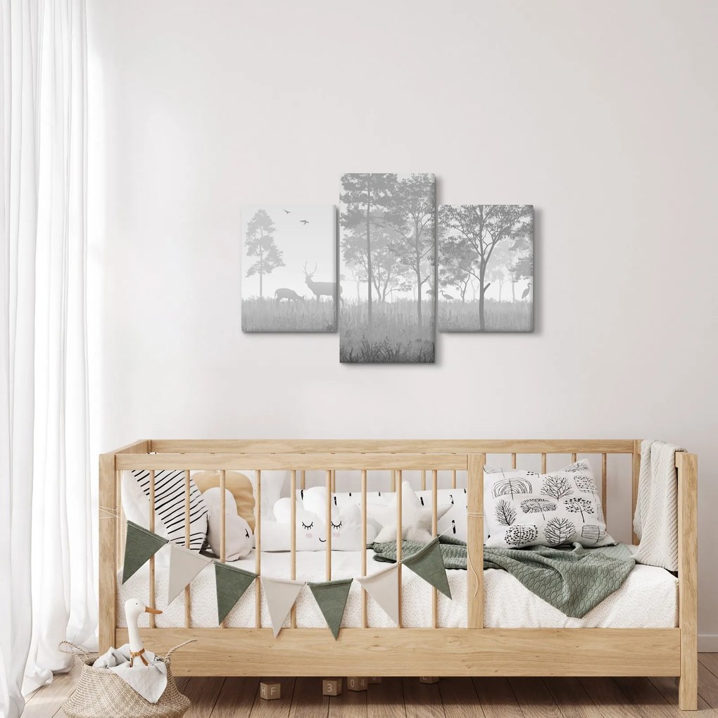 Obraz - Lúka s jeleňami (90x60 cm)