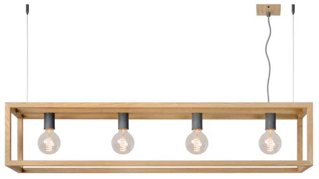 Lucide 31472/04/72 - Závesné svietidlo ORIS 4xE27/60W/230V béžové