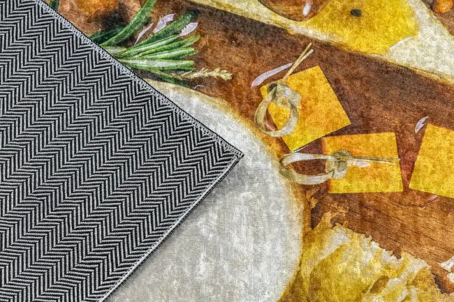 Protišmykový koberec / behúň ANDRE 9009 hnedý / žltý