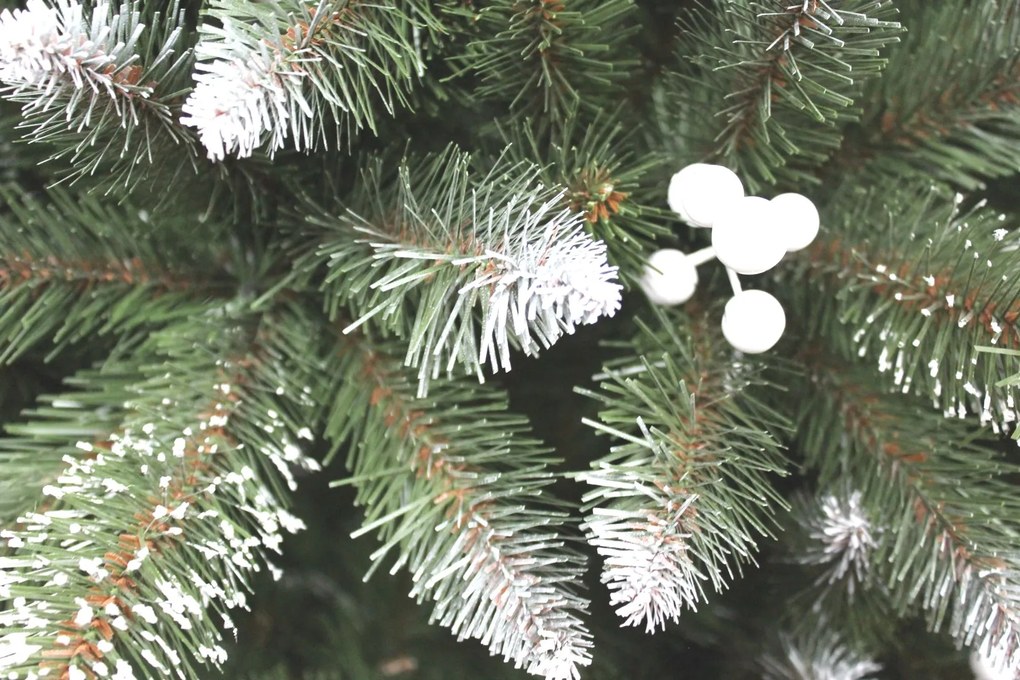 Vianočný stromček Smrek so šiškou a bielou jarabinou 180 cm