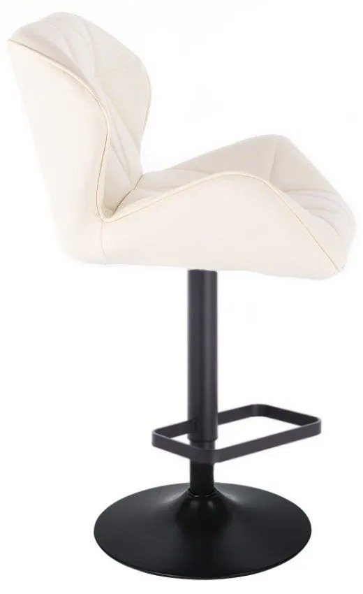 LuxuryForm DESIGN Barová stolička MILANO na čiernom tanieri - krémová