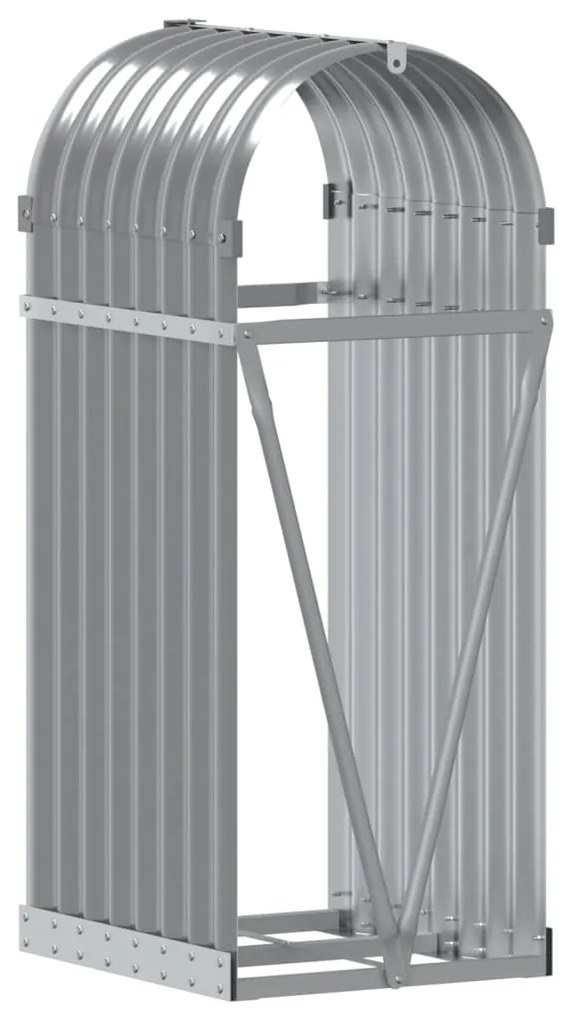 Držiak na polená bledosivý 40x45x100 cm pozinkovaná oceľ