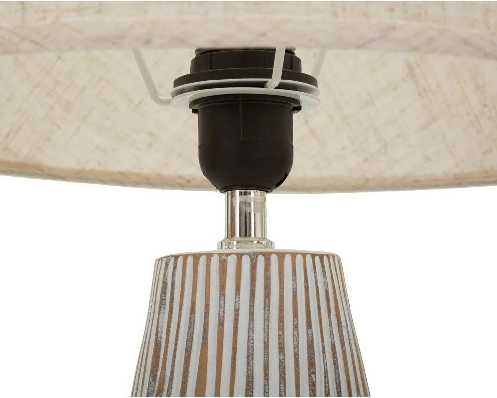 Krémová stolová lampa s textilným tienidlom (výška 69,5 cm) Hanoi – Mauro Ferretti