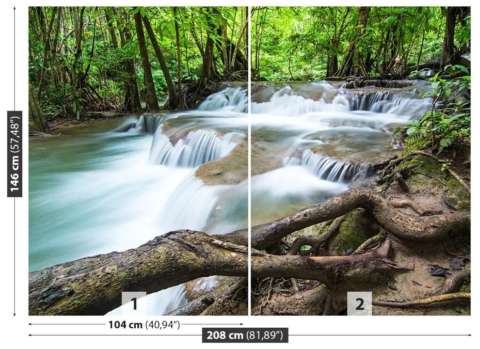 Fototapeta Vliesová Vodopád v lese 104x70 cm