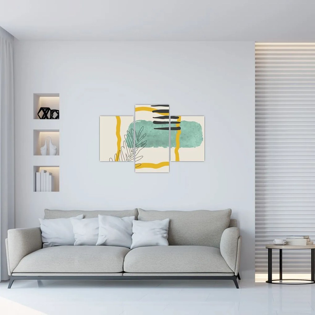 Obraz - Abstraktné listy N⁰2 (90x60 cm)