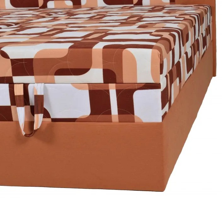 Polohovacie manželská posteľ Vesna, 200x180, čierna vzor/ sivá (216/42)