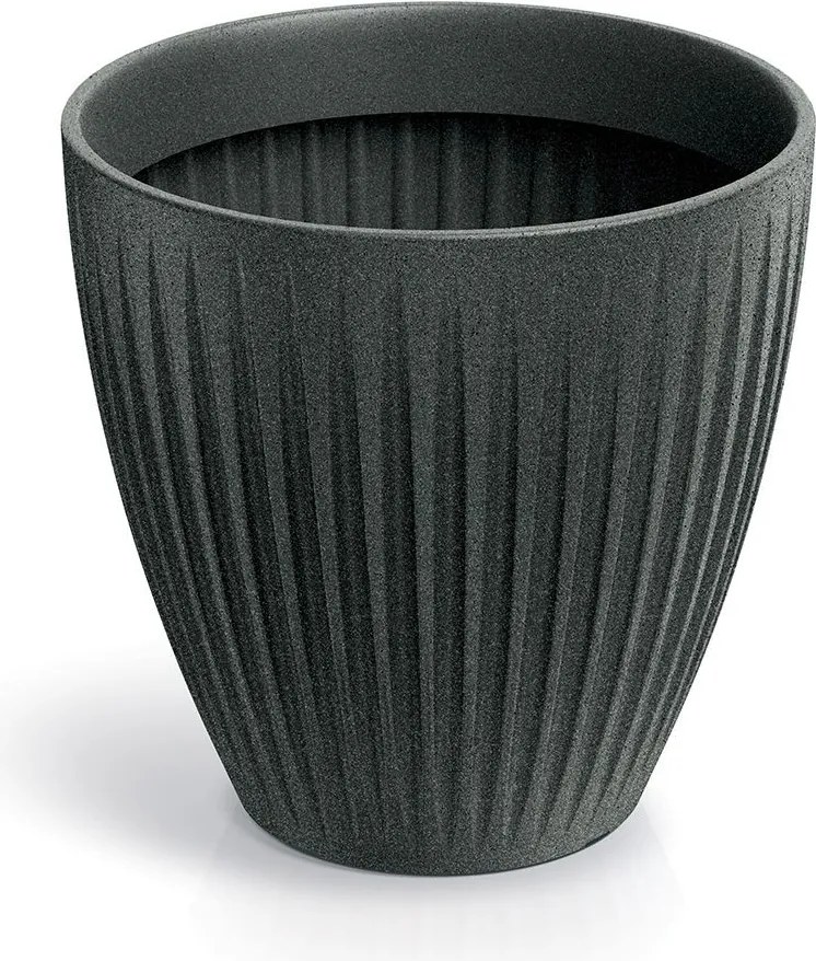 Kvetináč LATIE GRAND MID granitovo čierny