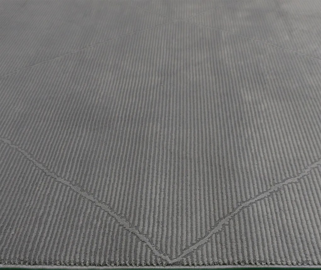 Koberec Zurich 1903 GREY – sivý vzorovaný obdĺžnik Rozmer: 200x290 cm