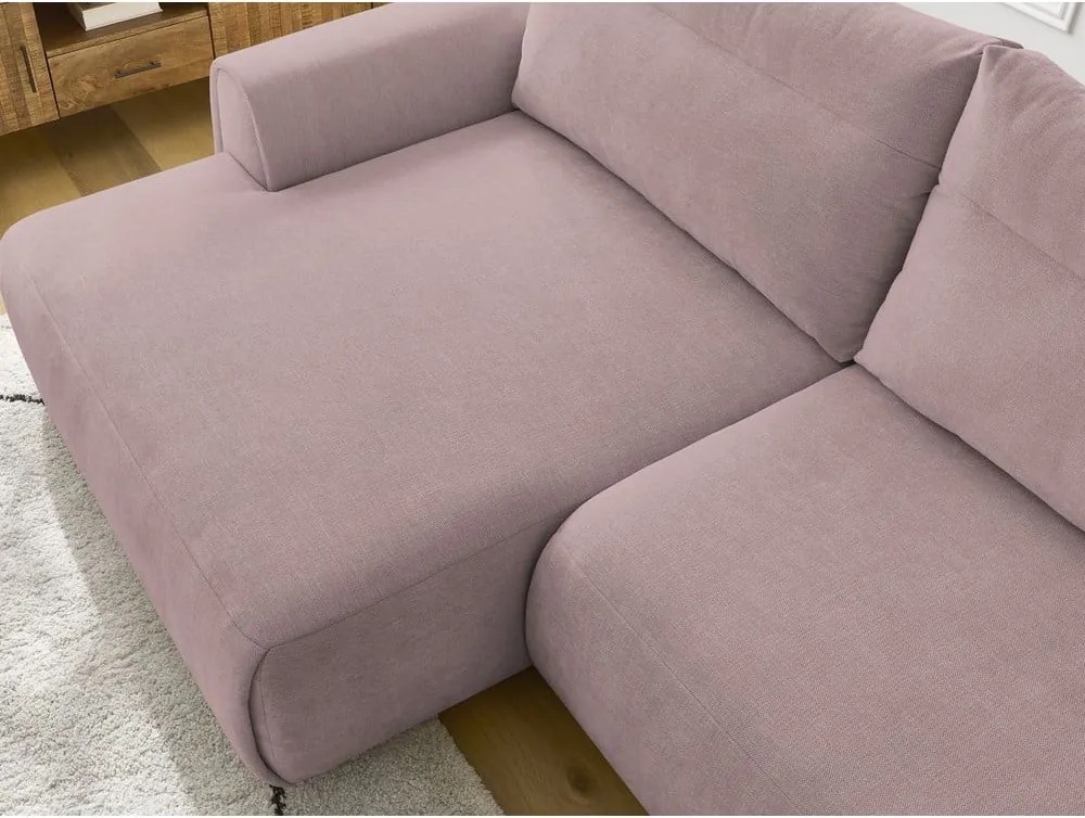 Svetloružová rohová pohovka Aden – Bobochic Paris