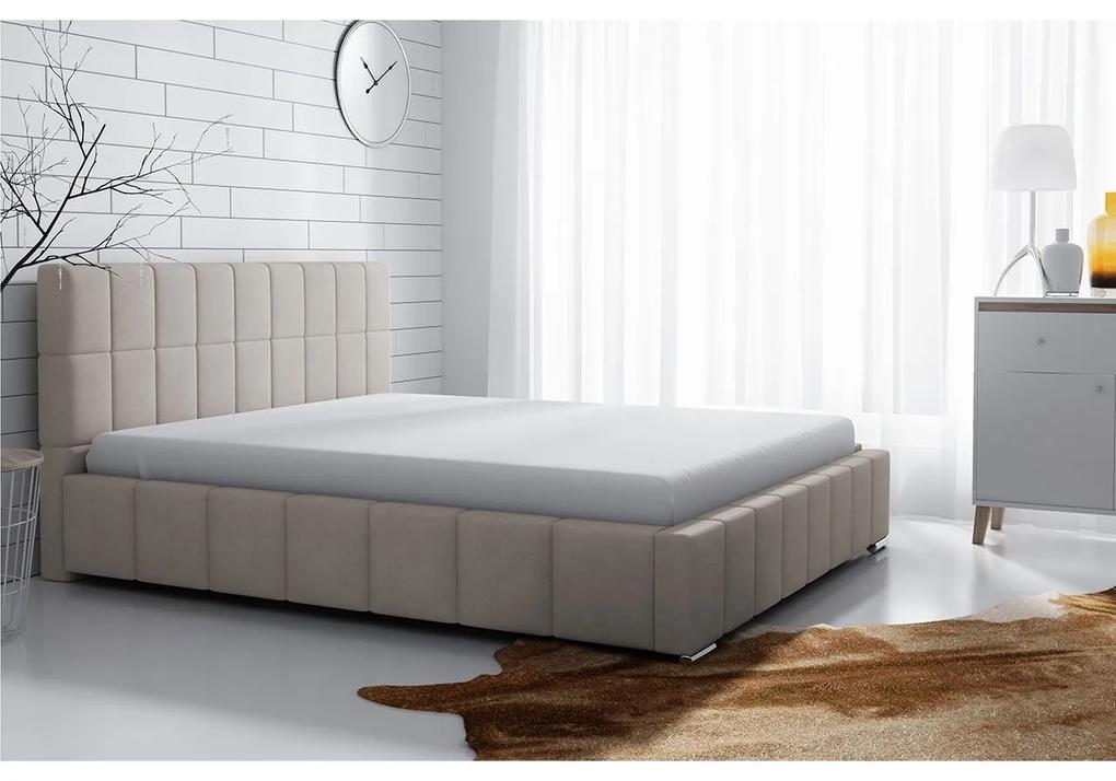 Čalúnená posteľ s úložným priestorom Mikael (160x200) (Rico 1). Vlastná spoľahlivá doprava až k Vám domov. 1058866