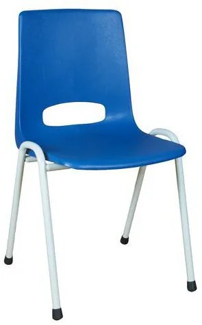 Plastová jedálenská stolička Pavlina Grey Light, modrá