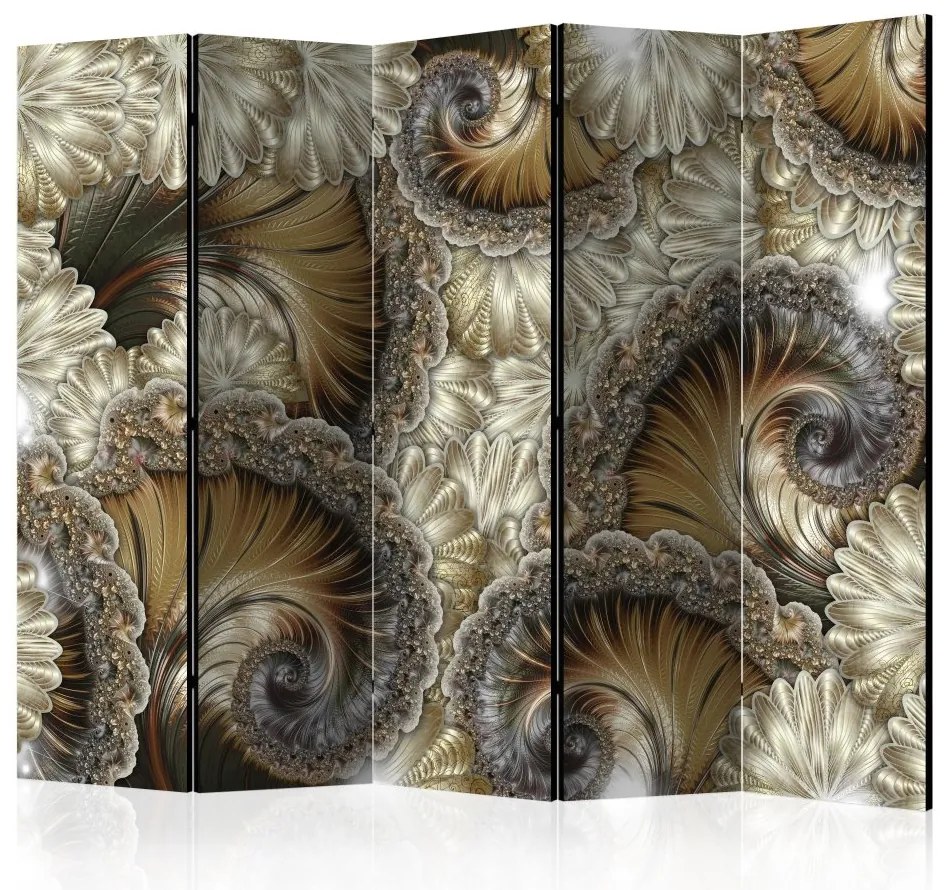 Artgeist Paraván - Golden hand-held fans [Room Dividers]