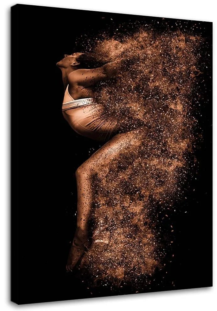 Gario Obraz na plátne Krásna žena v zlatom prachu Rozmery: 70 x 100 cm
