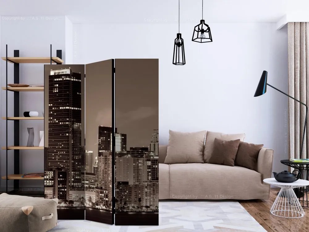 Artgeist Paraván - Miami in Sepia [Room Dividers]