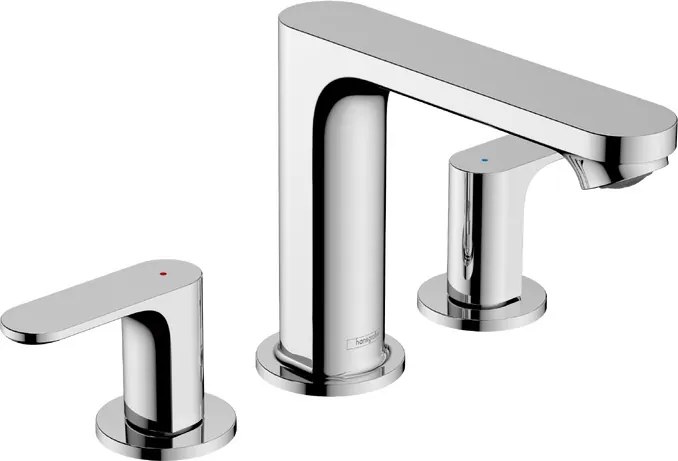 Hansgrohe Rebris S, 3-otvorová umývadlová batéria 110 s odtokovou súpravou s tiahlom, chrómová, HAN-72530000