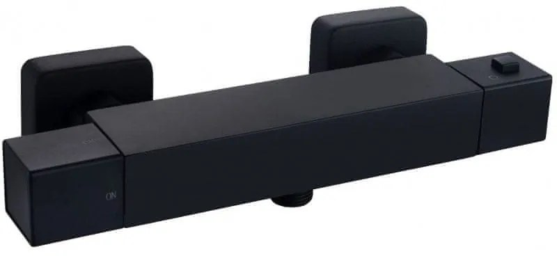 Termostatická batéria MEXEN CUBE - čierna, 77200-70