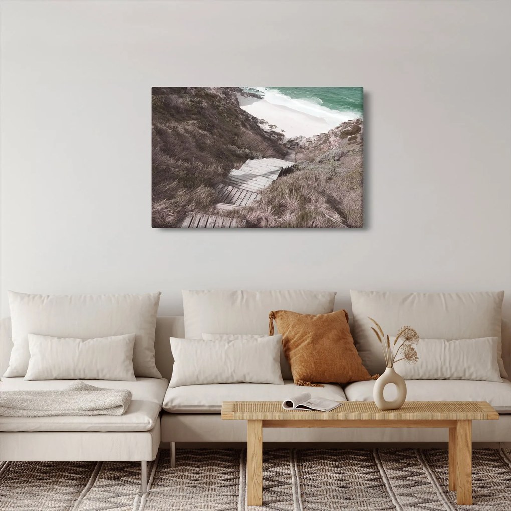 Obraz - Cesta k smaragdovému moru (90x60 cm)