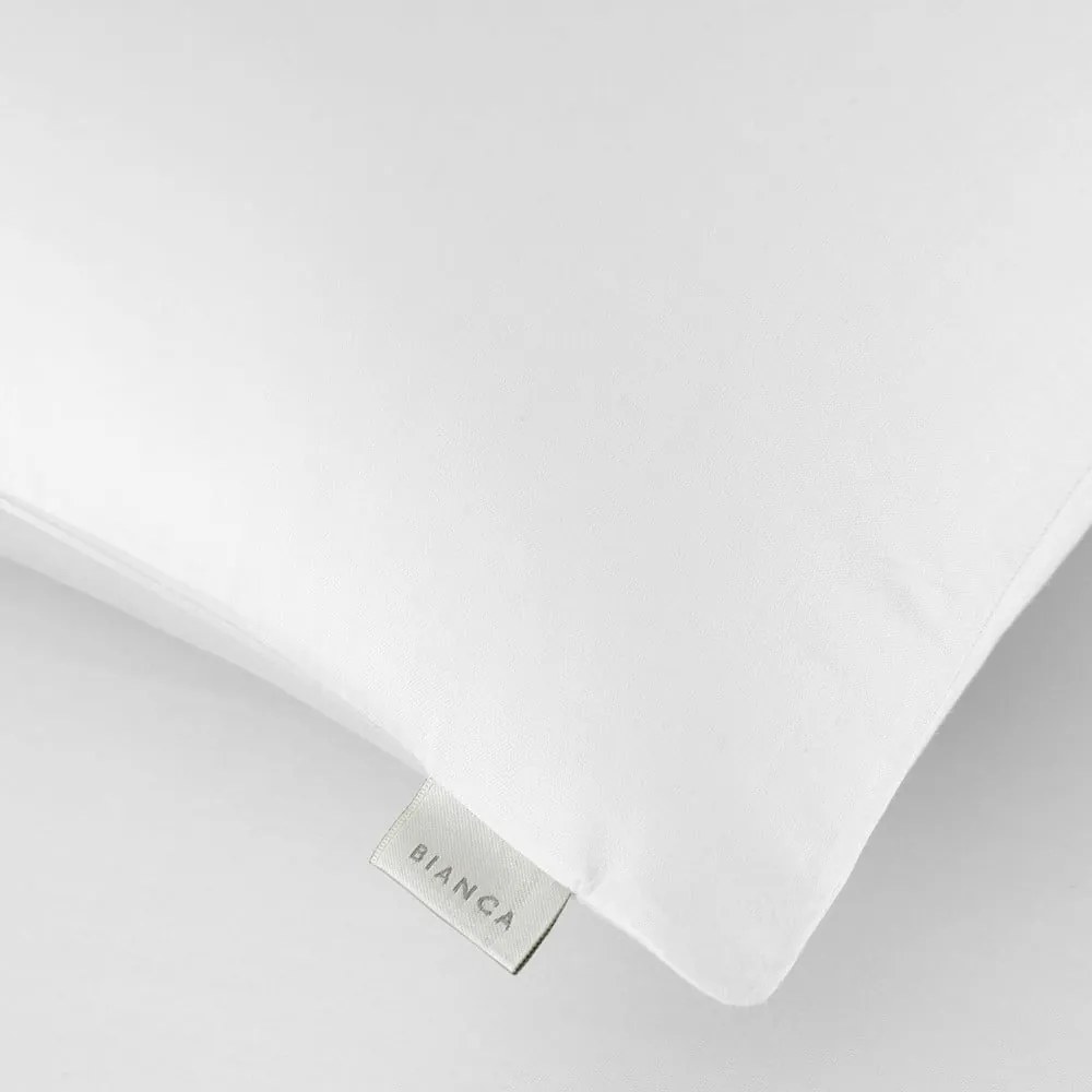 Biele obliečky na dvojlôžko/predĺžené z bavlneného saténu 230x220 cm Cotton Sateen – Bianca