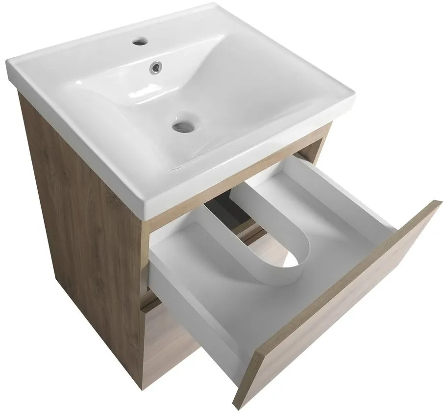 Aqualine Aqualine, ALTAIR umývadlová skrinka 52x72,5x45cm, dub emporio, AI355