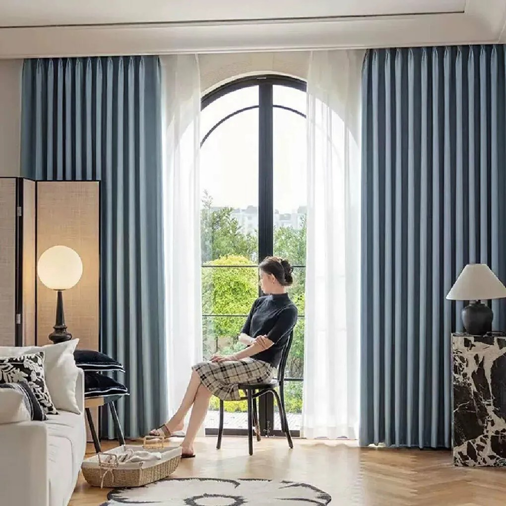 ARÔME HOME Záves zatemňovací modrý denim, 135 x 245 cm