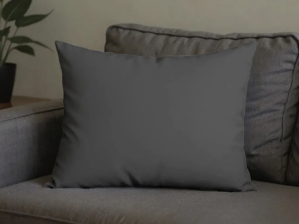 Obliečka na vankúš LUX 70x90 cm tmavo sivá, hotelové vrecko
