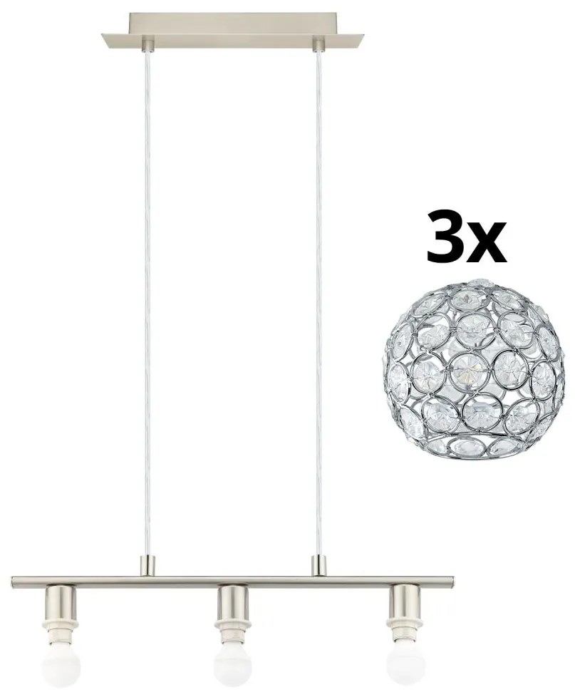 Eglo - LED Luster na lanku MY CHOICE 3xE14/4W/230V chróm EG31118B