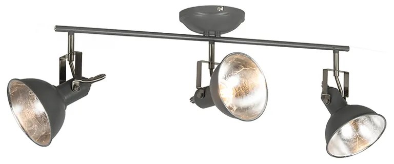 Priemyselné bodové svetlo antracit otočné a sklápateľné 3-svetlo - Tommy