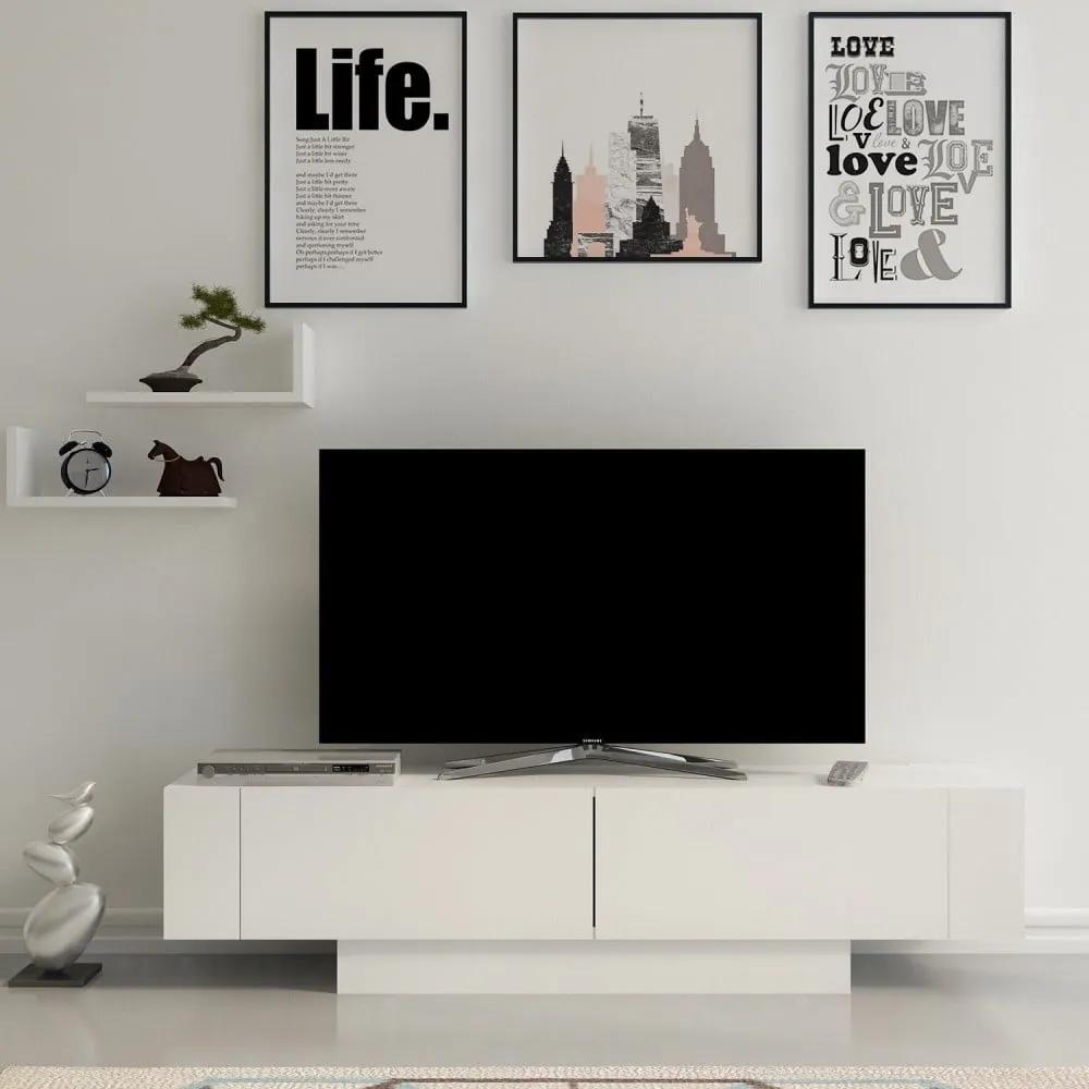 Biela TV zostava 150x42 cm Matera – Zena Home