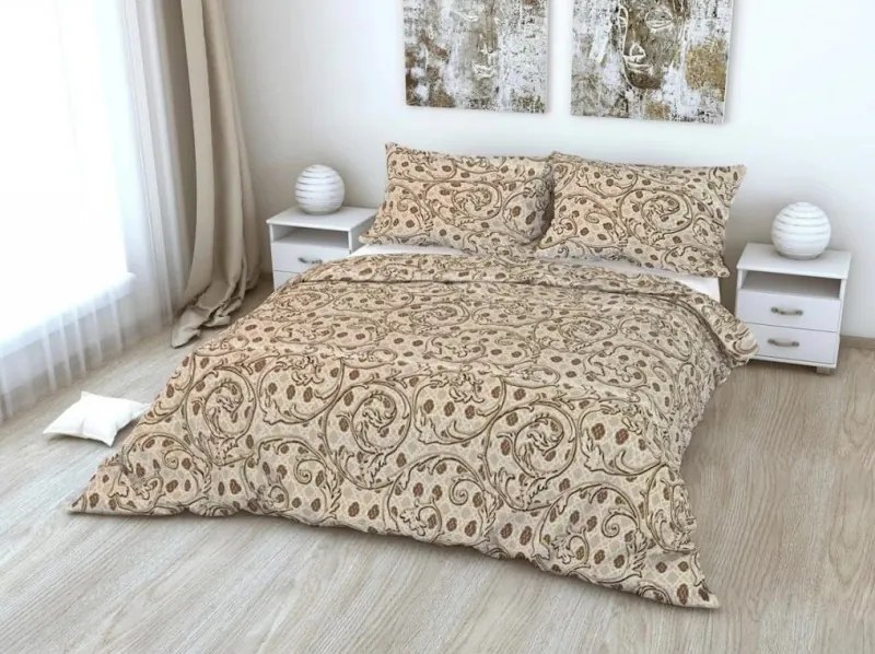 ECOMATRACE Bavlnené posteľné obliečky Lusia béžová