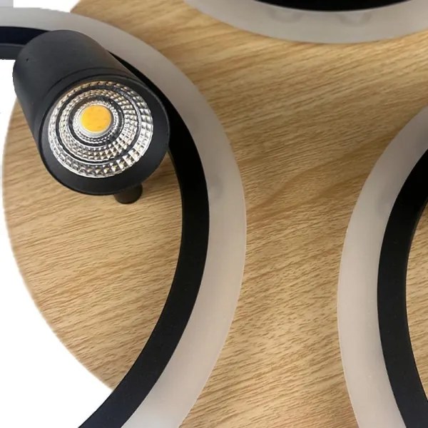 LED Stmievateľné stropné svietidlo LED/70W/230V 3000-6500K čierna/hnedá + DO