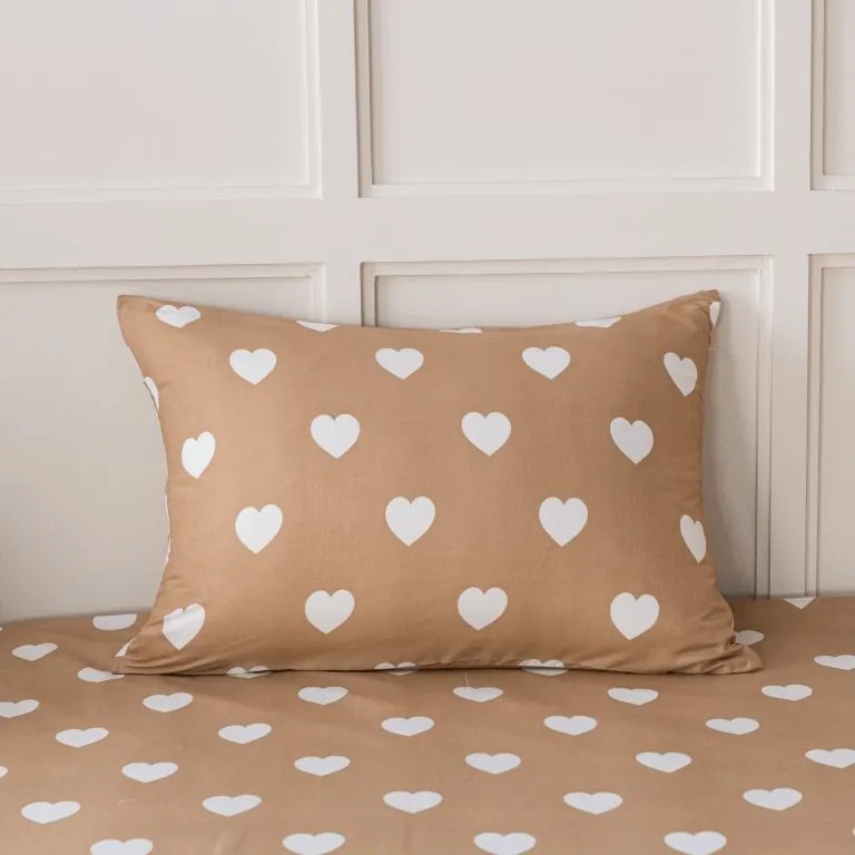 Obliečky z mikrovlákna CARAMHEART hnedé Rozmer obliečky: 70 x 90 cm | 140 x 200 cm