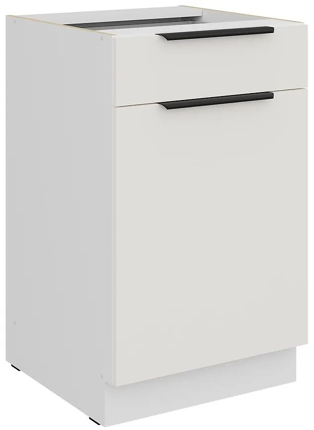 Kuchynská skrinka Aria-Wh/Wh Anti Fingerprint 50d 1f 1s Bb