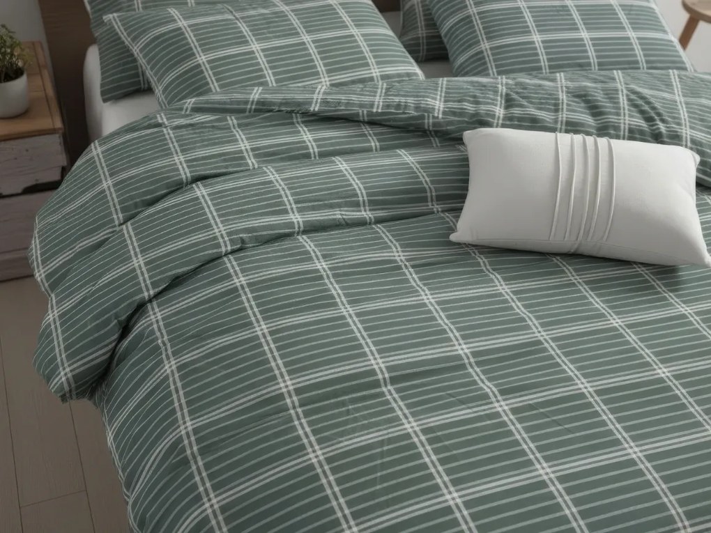 Obliečky z Renforcé bavlny FIOREA zelené Rozmer obliečky: 70 x 90 cm | 140 x 200 cm