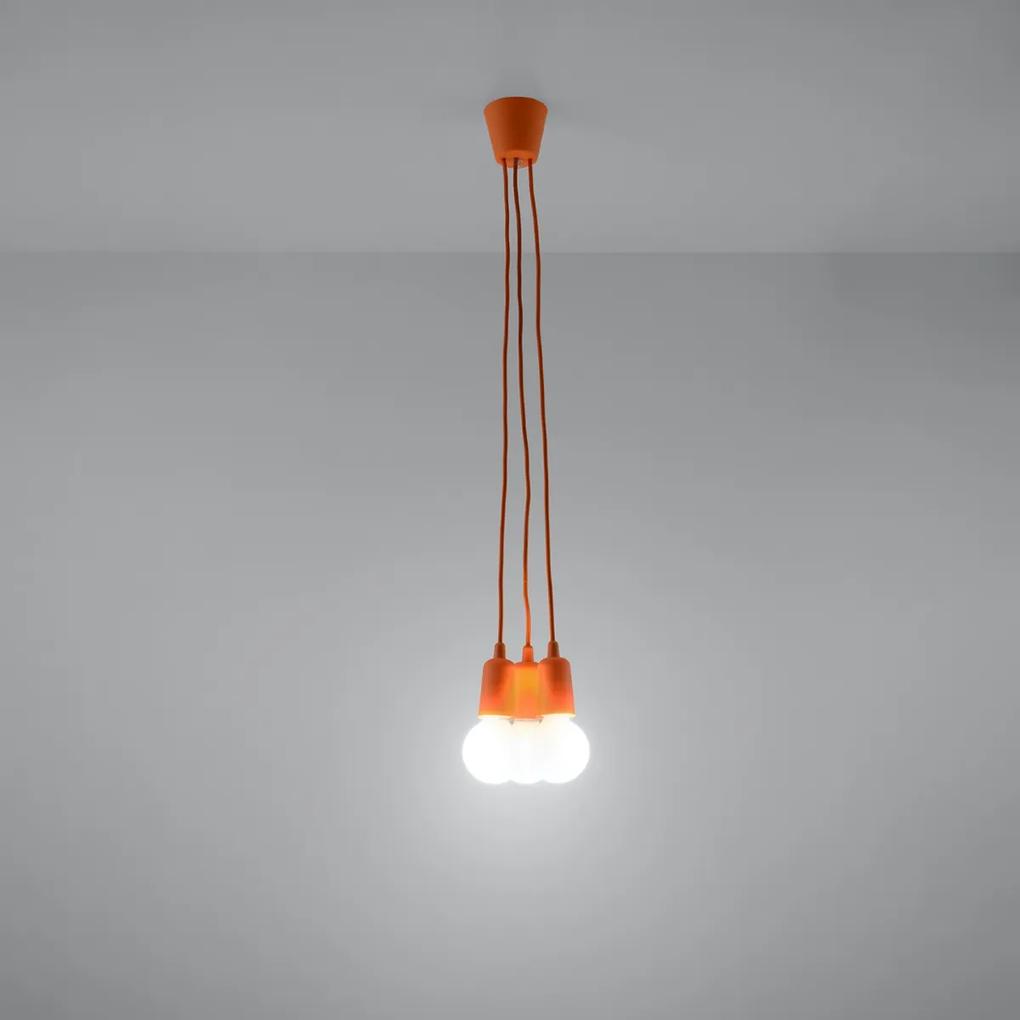 Sollux Lighting Závesné svietidlo DIEGO 3 oranžové