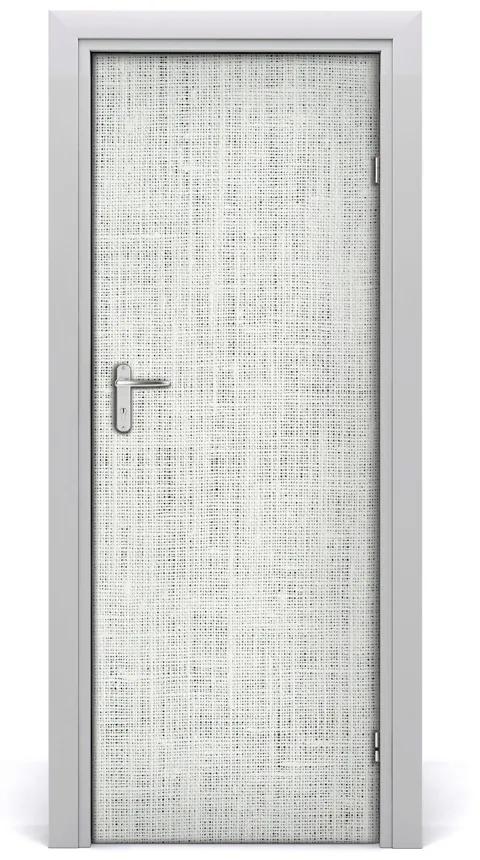 Samolepiace fototapety na dvere Ľanové biele plátno 85x205 cm