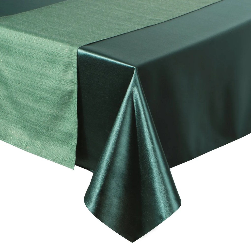 OBRUS GLAMO SADA 140X300 CM, 33X300 CM ZELENÁ