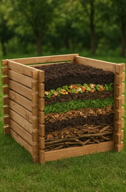 Záhradný drevený kompostér 640L