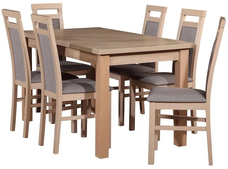 Jedálenská zostava Kobe 1+6 dub sonoma