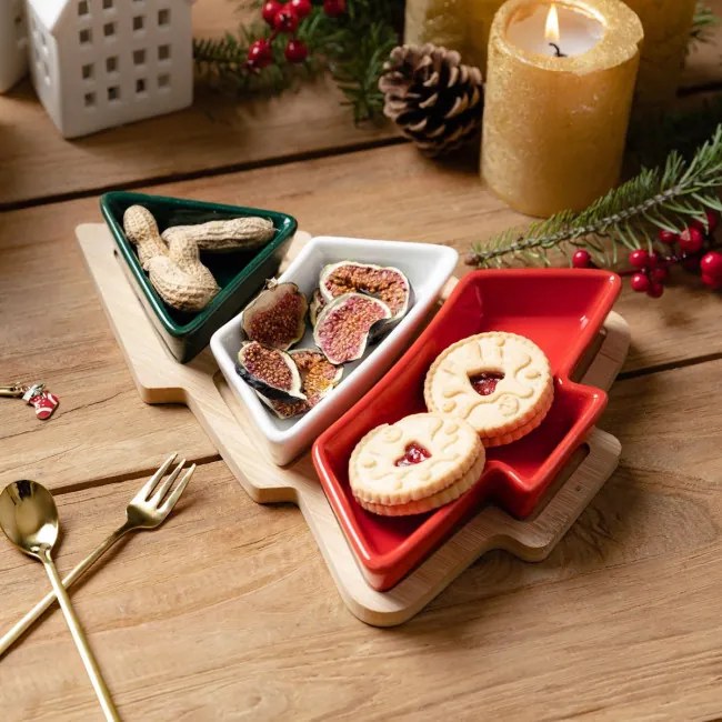 Sada servírovacích misiek TROEL v tvare vianočného stromčeka 982754