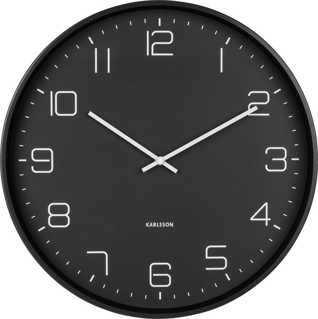 XXXLutz NÁSTENNÉ HODINY čierna 40/40/4,5 cm Karlsson - Hodiny - 007143006201